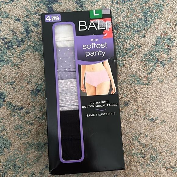 NWT Bali 4 Pack Briefs ~softest panty size Large - Picture 1 of 5
